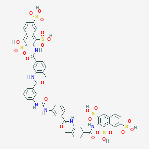 molecular formula C51H44N6O23S6 B10776062 2-[[4-Methyl-5-[[3-[[3-[[2-methyl-5-[(1,3,7-trisulfonaphthalen-2-yl)carbamoyl]phenyl]carbamoyl]phenyl]carbamoylamino]cyclohexa-2,5-diene-1-carbonyl]amino]cyclohexa-2,4-diene-1-carbonyl]amino]naphthalene-1,3,7-trisulfonic acid 