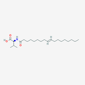 molecular formula C23H43NO3 B10776091 (2S)-3-methyl-2-[[(E)-octadec-9-enoyl]amino]butanoic acid 