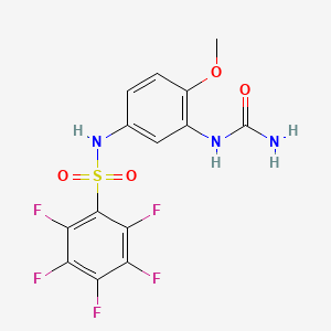 molecular formula C14H10F5N3O4S B10776266 Unii-IC9O2HT1X1 CAS No. 848866-33-1