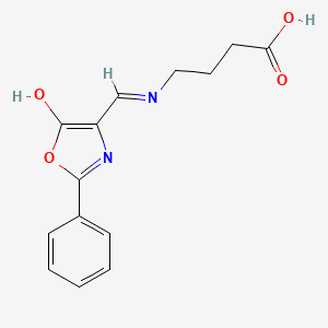 molecular formula C14H14N2O4 B10776314 4-{[(Z)-(5-Oxo-2-phenyl-1,3-oxazol-4(5H)-ylidene)methyl]amino}butanoic acid 