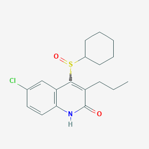 molecular formula C18H22ClNO2S B10776330 6-Chloro-4-(cyclohexylsulfinyl)-3-propylquinolin-2(1H)-one 