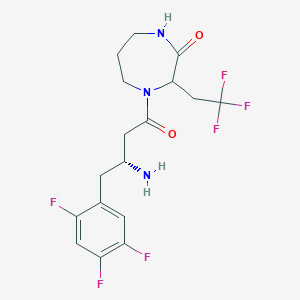 4-[(3R)-3-amino-4-(2,4,5-trifluorophenyl)butanoyl]-3-(2,2,2-trifluoroethyl)-1,4-diazepan-2-one