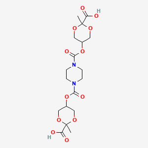 Bis-1,2-{[(Z)-2carboxy-2-methyl-1,3-dioxane]-5-yloxycarbonyl}-piperazine