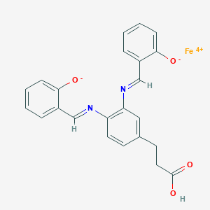 2-[[4-(2-Carboxyethyl)-2-[(2-oxidophenyl)methylideneamino]phenyl]iminomethyl]phenolate;iron(4+)