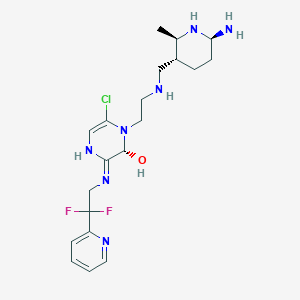 (3R)-4-[2-[[(2R,3R,6R)-6-amino-2-methylpiperidin-3-yl]methylamino]ethyl]-5-chloro-2-(2,2-difluoro-2-pyridin-2-ylethyl)imino-1,3-dihydropyrazin-3-ol