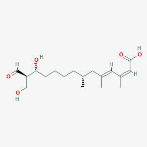 (2E,4E,7R,12R,13R)-13-formyl-12,14-dihydroxy-3,5,7-trimethyltetradeca-2,4-dienoic acid