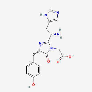 2-[2-[(1S)-1-amino-2-(1H-imidazol-5-yl)ethyl]-4-[(4-hydroxyphenyl)methylidene]-5-oxoimidazol-1-yl]acetate