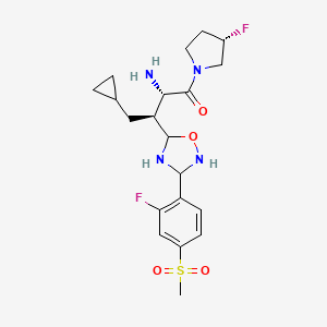 (2S,3S)-2-amino-4-cyclopropyl-3-[3-(2-fluoro-4-methylsulfonylphenyl)-1,2,4-oxadiazolidin-5-yl]-1-[(3S)-3-fluoropyrrolidin-1-yl]butan-1-one