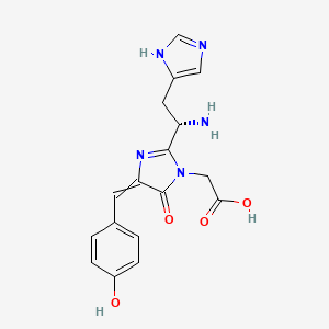 molecular formula C17H17N5O4 B10776475 Chromophore (his-tyr-gly) 