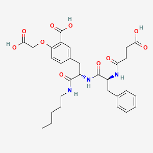 2-(Carboxymethoxy)-5-[(2S)-2-({(2S)-2-[(3-carboxypropanoyl)amino]-3-phenylpropanoyl}amino)-3-oxo-3-(pentylamino)propyl]benzoic acid