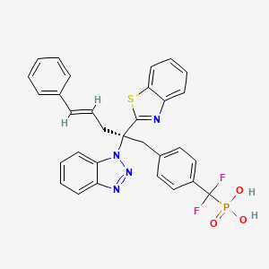 {4-[(2S,4E)-2-(1,3-Benzothiazol-2-YL)-2-(1H-1,2,3-benzotriazol-1-YL)-5-phenylpent-4-enyl]phenyl}(difluoro)methylphosphonic acid