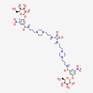 [3-(4-{3-[3-Nitro-5-(galactopyranosyloxy)-benzoylamino]-propyl}-piperazin-1-YL)-propylamino]-2-(3-{4-[3-(3-nitro-5-[galactopyranosyloxy]-benzoylamino)-propyl]-piperazin-1-YL}-propyl-amino)-3,4-dioxo-cyclobutene