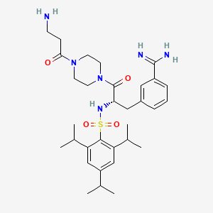 [2,4,6-Triisopropyl-phenylsulfonyl-L-[3-amidino-phenylalanine]]-piperazine-N'-beta-alanine