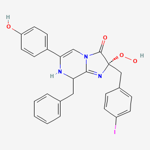 (2R)-8-Benzyl-2-hydroperoxy-6-(4-hydroxyphenyl)-2-(4-iodobenzyl)-7,8-dihydroimidazo[1,2-A]pyrazin-3(2H)-one