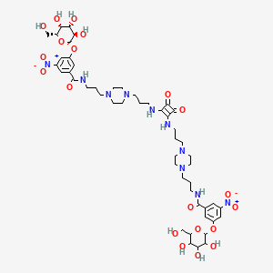 3-(alpha-D-galactopyranosyloxy)-N-(3-{4-[3-({2-[(3-{4-[3-({[3-(hexopyranosyloxy)-5-nitrophenyl]carbonyl}amino)propyl]piperazin-1-yl}propyl)amino]-3,4-dioxocyclobut-1-en-1-yl}amino)propyl]piperazin-1-yl}propyl)-5-nitrobenzamide