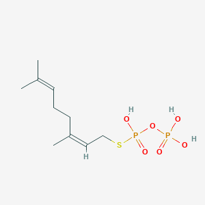 S-[(2E)-3,7-Dimethylocta-2,6-dienyl] trihydrogenthiodiphosphate