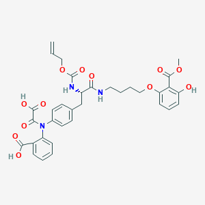 2-{4-[2-(S)-Allyloxycarbonylamino-3-{4-[(2-carboxy-phenyl)-oxalyl-amino]-phenyl}-propionylamino]-butoxy}-6-hydroxy-benzoic acid methyl ester