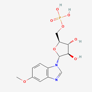 Phosporic acid mono-[3,4-dihydroxy-5-(5-methoxy-benzoimidazol-1-YL)-tetrahydro-furan-2-ylmethyl] ester