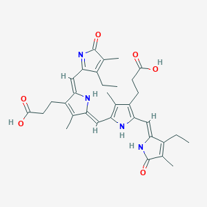 molecular formula C33H38N4O6 B10776769 3-[(2Z,5Z)-5-[[4-(2-carboxyethyl)-5-[(Z)-(3-ethyl-4-methyl-5-oxopyrrol-2-ylidene)methyl]-3-methyl-1H-pyrrol-2-yl]methylidene]-2-[(3-ethyl-4-methyl-5-oxopyrrol-2-yl)methylidene]-4-methylpyrrol-3-yl]propanoic acid 