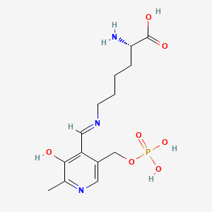 N6-((3-Hydroxy-2-methyl-5-((phosphonooxy)methyl)-4-pyridinyl)methylene)-L-lysine