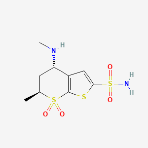 (4s-trans)-4-(Methylamino)-5,6-dihydro-6-methyl-4h-thieno(2,3-b)thiopyran-2-sulfonamide-7,7-dioxide