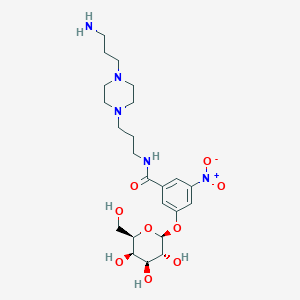 N-{3-[4-(3-Amino-propyl)-piperazin-1-YL]-propyl}-3-nitro-5-(galactopyranosyl)-beta-benzamide