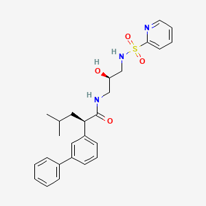 1-[2-(3-Biphenyl)-4-methylvaleryl)]amino-3-(2-pyridylsulfonyl)amino-2-propanone