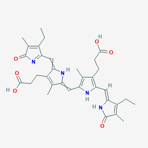 3-[5-[[4-(2-carboxyethyl)-5-[(Z)-(3-ethyl-4-methyl-5-oxopyrrol-2-ylidene)methyl]-3-methyl-1H-pyrrol-2-yl]methylidene]-2-[(3-ethyl-4-methyl-5-oxopyrrol-2-yl)methylidene]-4-methylpyrrol-3-yl]propanoic acid