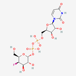 [[(2R,3S,4R,5R)-5-(2,4-dioxopyrimidin-1-yl)-3,4-dihydroxyoxolan-2-yl]methoxy-hydroxyphosphoryl] [(2R,3R,4R,5R,6R)-5-fluoro-3,4-dihydroxy-6-(hydroxymethyl)oxan-2-yl] hydrogen phosphate