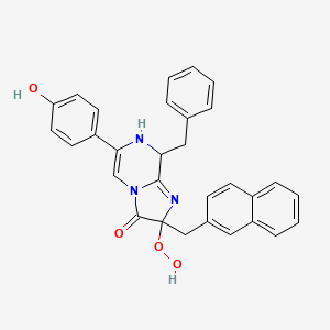 8-Benzyl-2-hydroperoxy-6-(4-hydroxyphenyl)-2-(naphthalen-2-ylmethyl)-7,8-dihydroimidazo[1,2-a]pyrazin-3-one