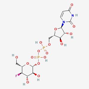 [[(2S,3R,4R,5R)-5-(2,4-dioxopyrimidin-1-yl)-3,4-dihydroxyoxolan-2-yl]methoxy-hydroxyphosphoryl] [(2R,3S,4S,5R,6S)-5-fluoro-3,4-dihydroxy-6-(hydroxymethyl)oxan-2-yl] hydrogen phosphate