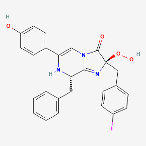 (2R,8S)-8-benzyl-2-hydroperoxy-6-(4-hydroxyphenyl)-2-[(4-iodophenyl)methyl]-7,8-dihydroimidazo[1,2-a]pyrazin-3-one