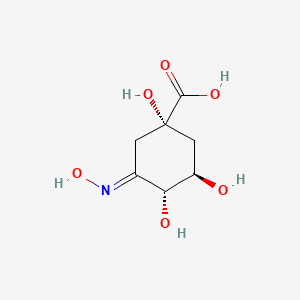 molecular formula C7H11NO6 B10776961 3-Hydroxyimino quinic acid 