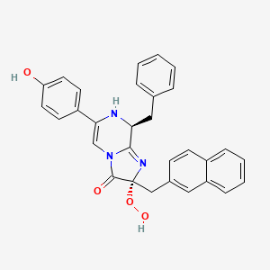 (2R,8S)-8-benzyl-2-hydroperoxy-6-(4-hydroxyphenyl)-2-(naphthalen-2-ylmethyl)-7,8-dihydroimidazo[1,2-a]pyrazin-3-one