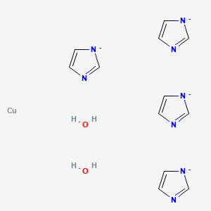 molecular formula C12H16CuN8O2-4 B10777000 copper;imidazol-3-ide;dihydrate 