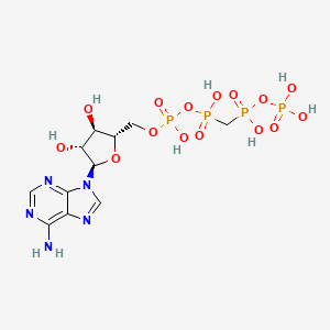 molecular formula C11H19N5O15P4 B10777013 Adenosine-5'-[beta, gamma-methylene]tetraphosphate 