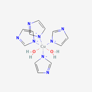 molecular formula C12H16CuN8O2-4 B10777192 Tetra(imidazole)diaquacopper (II) 