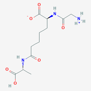 (2S)-2-[(2-azaniumylacetyl)amino]-7-[[(1R)-1-carboxyethyl]amino]-7-oxoheptanoate