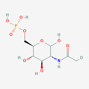 molecular formula C8H16NO9P B10777326 [(2R,3S,4R,5R)-5-[(2-deuterioacetyl)amino]-3,4,6-trihydroxyoxan-2-yl]methyl dihydrogen phosphate 