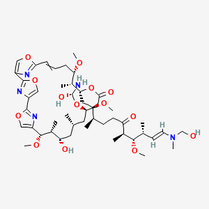 molecular formula C48H75N5O14 B10777359 (10S,11R,12S,14S,16R,20R,21R,22S)-16-[(S)-amino(hydroxy)methoxy]-12-hydroxy-20-[(E,2R,3R,7R,8S,9R)-11-[hydroxymethyl(methyl)amino]-2,8-dimethoxy-3,7,9-trimethyl-6-oxoundec-10-enyl]-10,22-dimethoxy-11,14,21-trimethyl-3,7,19,27-tetraoxa-29,30,31-triazatetracyclo[24.2.1.12,5.16,9]hentriaconta-1(28),2(31),4,6(30),8,24,26(29)-heptaen-18-one 