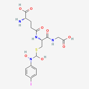 (2S)-2-amino-5-[[(2R)-1-(carboxymethylamino)-3-[hydroxy-(N-hydroxy-4-iodoanilino)methyl]sulfanyl-1-oxopropan-2-yl]amino]-5-oxopentanoic acid