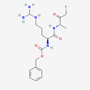 Benzyl N-[(2S)-5-(diaminomethylamino)-1-[[(2S)-4-fluoro-3-oxobutan-2-yl]amino]-1-oxopentan-2-yl]carbamate