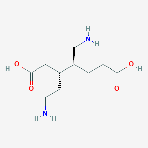 3-(2-Aminoethyl)-4-(aminomethyl)heptanedioic acid