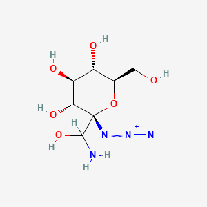 molecular formula C7H14N4O6 B10777613 C-(1-Azido-alpha-D-glucopyranosyl) formamide 