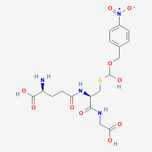 molecular formula C18H24N4O10S B10777628 (2S)-2-amino-5-[[(2R)-1-(carboxymethylamino)-3-[hydroxy-[(4-nitrophenyl)methoxy]methyl]sulfanyl-1-oxopropan-2-yl]amino]-5-oxopentanoic acid 