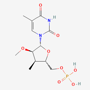 molecular formula C12H19N2O8P B10777670 2'-O-Methyl-3'-Methyl-3'-Deoxy-Arabinofuranosyl-Thymine-5'-Phosphate 