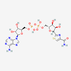 molecular formula C19H25N7O14P2Se B10777685 Selenazole-4-carboxyamide-adenine dinucleotide 