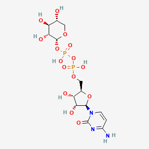 molecular formula C14H23N3O15P2 B10777687 Cytidine-5'-diphospho-beta-D-xylose 