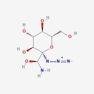 molecular formula C7H14N4O6 B10777689 (2R,3S,4R,5R,6S)-2-[(S)-amino(hydroxy)methyl]-2-azido-6-(hydroxymethyl)oxane-3,4,5-triol 