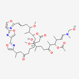 [11-(16-Hydroxy-22-methoxy-10,21-dimethyl-12,18-dioxo-3,7,19,27-tetraoxa-29,30,31-triazatetracyclo[24.2.1.12,5.16,9]hentriaconta-1(28),2(31),4,6(30),8,24,26(29)-heptaen-20-yl)-1-[hydroxymethyl(methyl)amino]-10-methoxy-3,5,9-trimethyl-6-oxoundec-1-en-4-yl] acetate